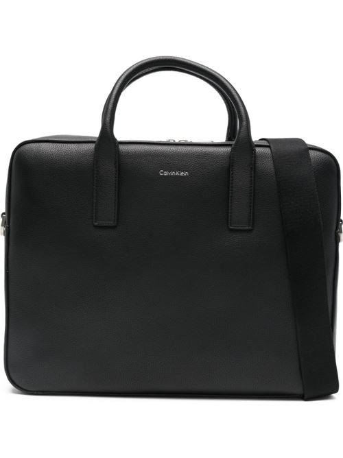 Borsa uomo Calvin Klein nera piatta Calvin Klein | LV04D3157GUB1